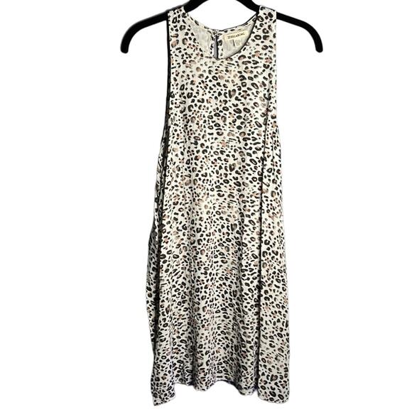 Billabong Leopard Print Sleeveless Swing Dress Size Medium - Picture 1 of 8